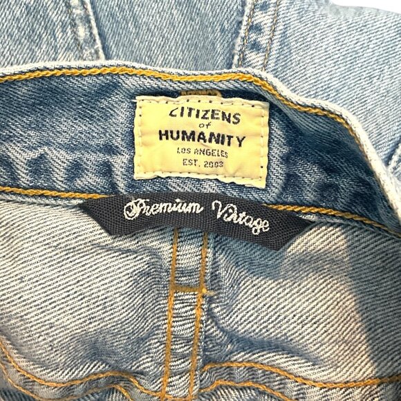 Citizens of Humanity Flavie Denim Trousers Light Blue Wash Size 25 Wide Leg - Picture 8 of 11